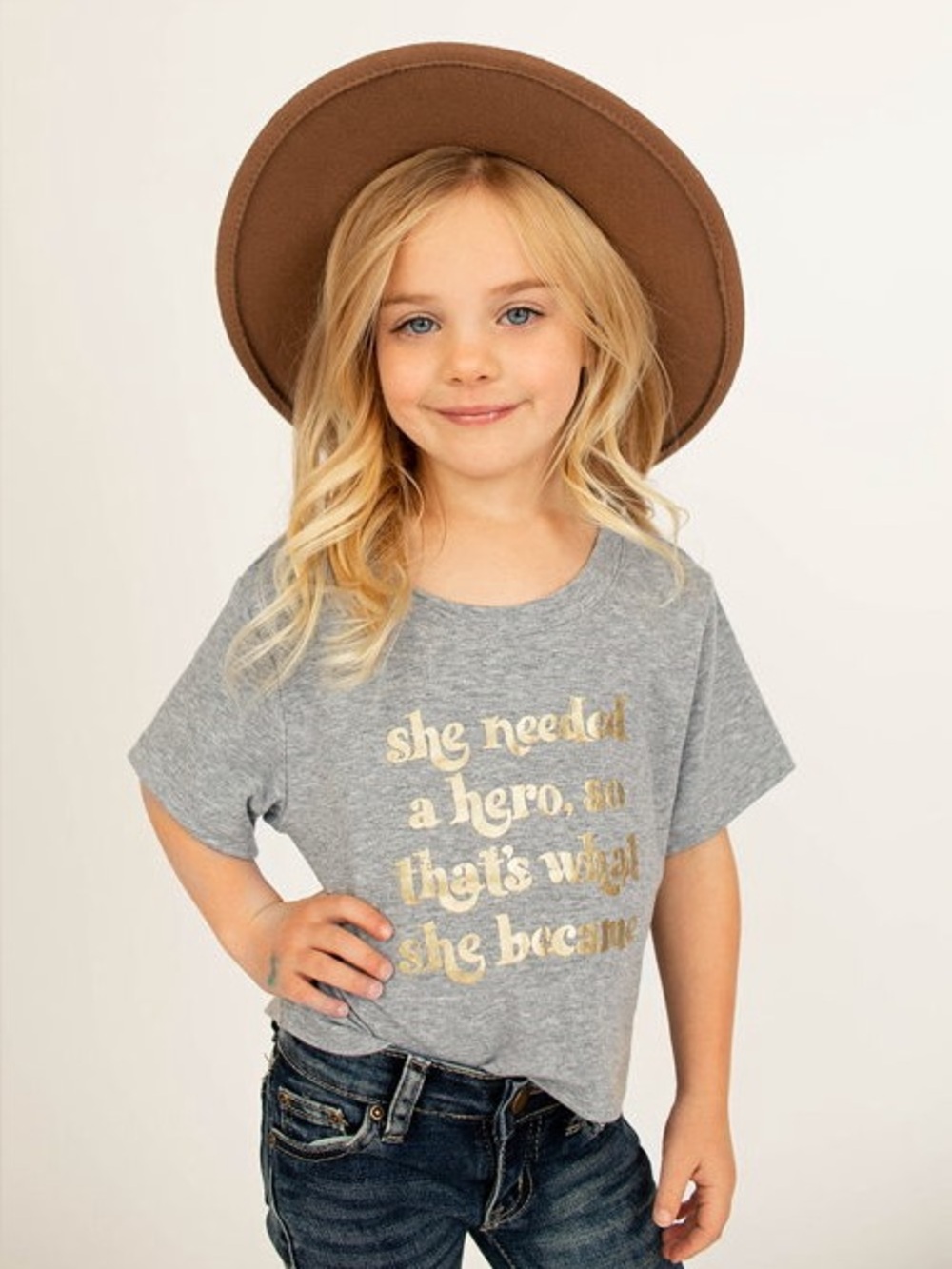 ✨💛 Mia Joy/Joyfolie “She Needed a Hero” Graphic Tee – Size 2 | NWT 💛✨